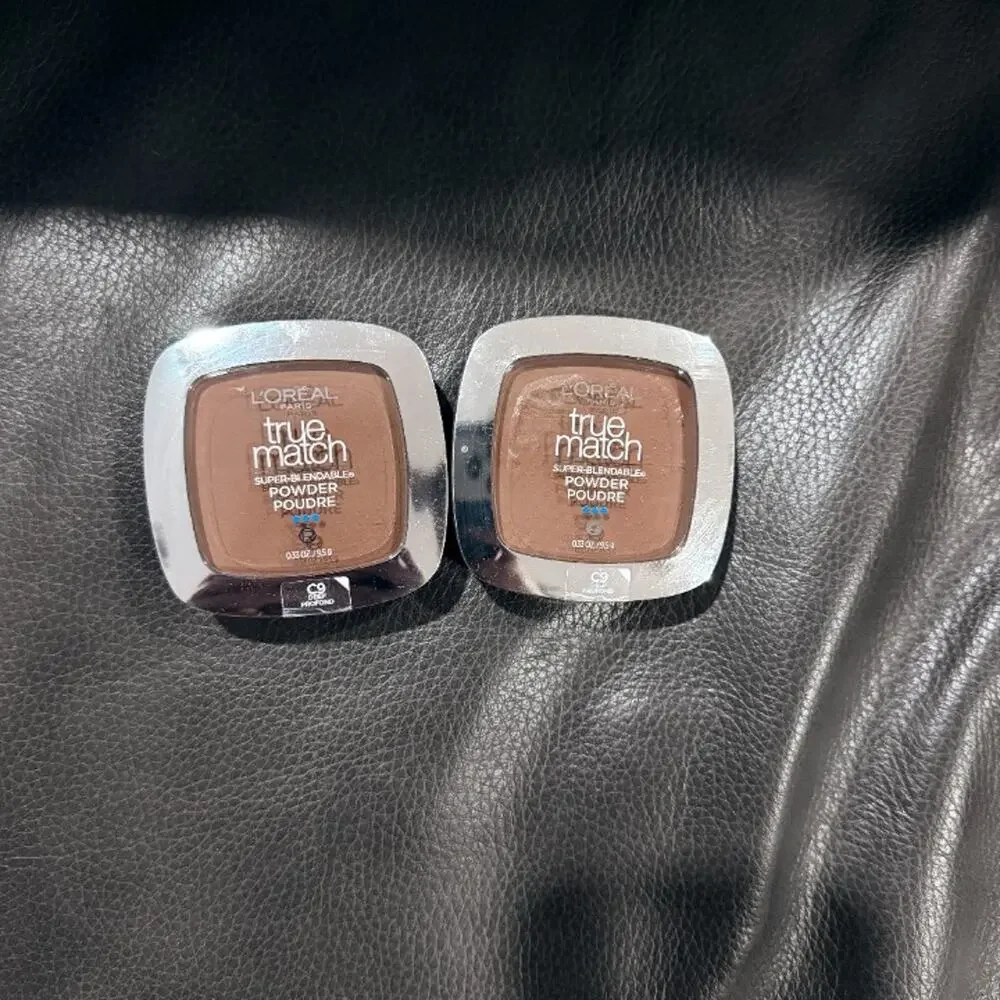 NEW Lot of 2 L'Oreal True Match Super-Blendable Powder C9 Deep Profond Sealed